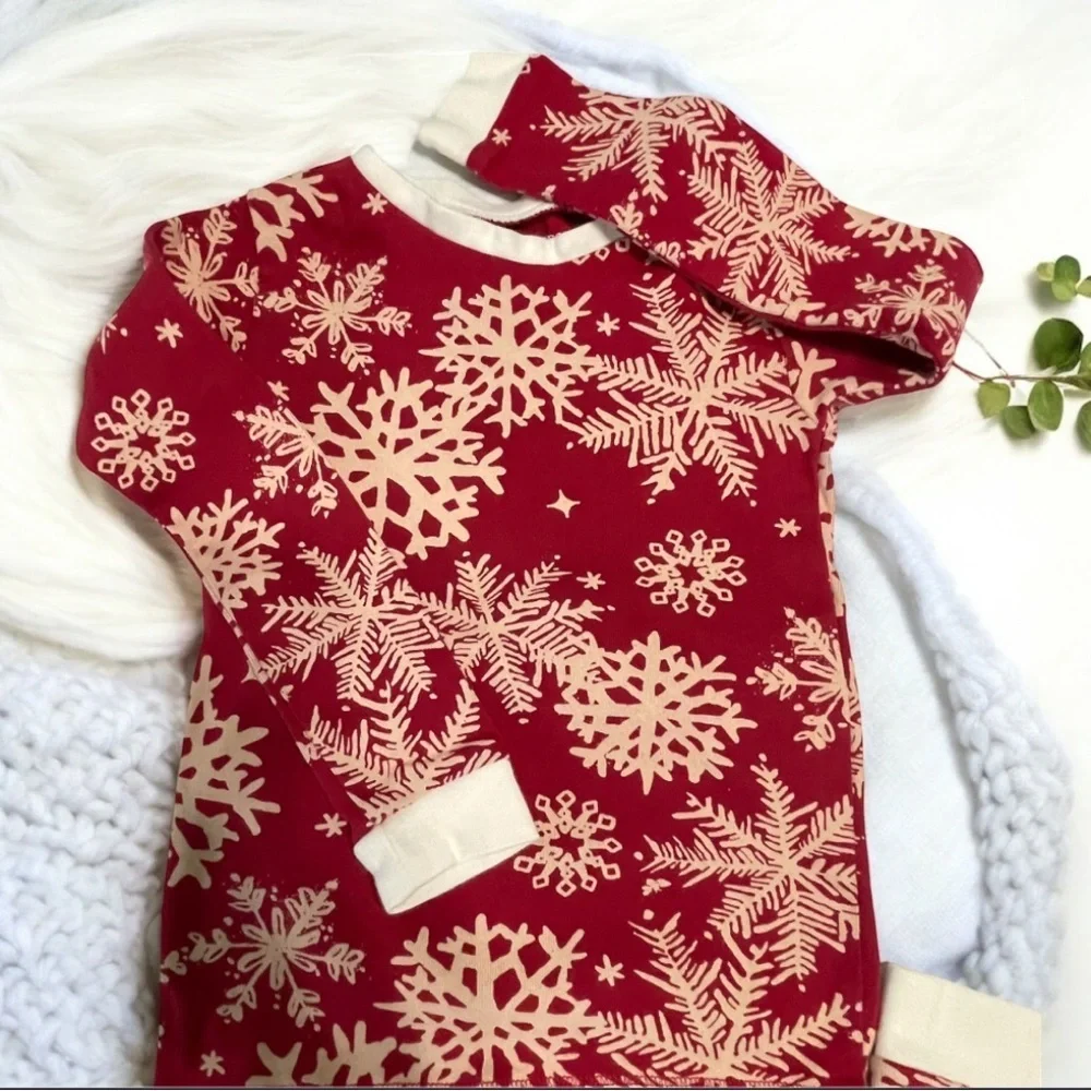 Kids Pajamas - Red/White/Green Winter Themed